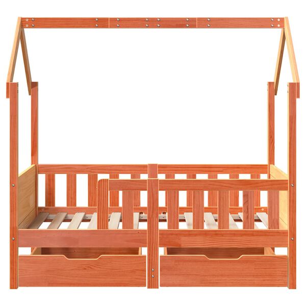 vidaXL Cadre de lit enfant avec tiroirs sans matelas 80x170 cm bois