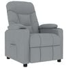 vidaXL Fauteuil de massage Gris clair Tissu