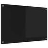 vidaXL Cr&eacute;dence de cuisine Noir 90 x 60 cm verre tremp&eacute;