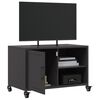 vidaXL Meuble TV noir 68x39x43,5 cm acier