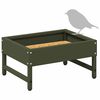 vidaXL Nourrisseur pour oiseaux Vert olive 80 x 28 x 13.5 cm