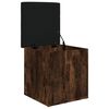 vidaXL Banc de rangement ch&ecirc;ne fum&eacute; 42x42x45 cm bois d'ing&eacute;nierie