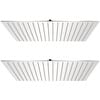 vidaXL Pomme de douche plongeante 2 pcs Acier inoxydable 50x50 cm