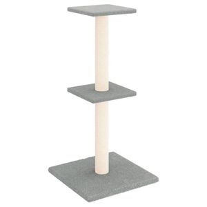 vidaXL Arbre &agrave; chat avec griffoirs en sisal gris clair 73 cm