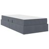 vidaXL Lit avec rangement et matelas Gris fonc&eacute; 90 x 200 cm Velours