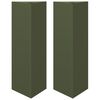 vidaXL Jardini&egrave;res 2 pcs vert olive triangulaire 30x26x75 cm acier