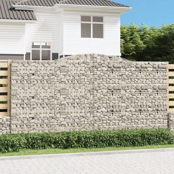 vidaXL Paniers à gabions arqués 10 pcs 400x50x200/220 cm Fer galvanisé