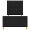 vidaXL Cadre de lit avec t&ecirc;te de lit Noir 90 x 200 cm tissu