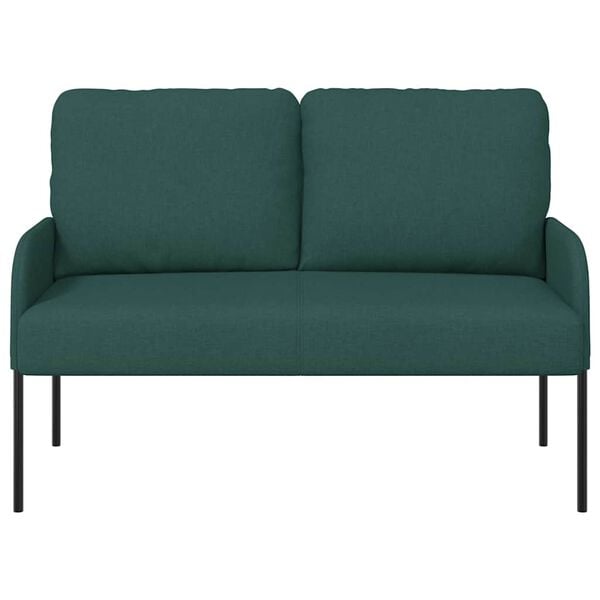 vidaXL Canap&eacute;s avec coussin 110cm Vert fonc&eacute; Contreplaqu&eacute;