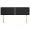 vidaXL T&ecirc;te de lit avec oreilles Noir 147x16x78/88 cm Similicuir