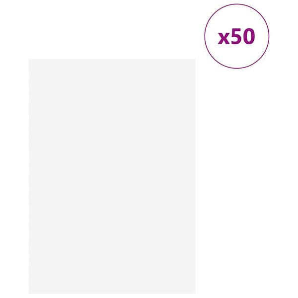 vidaXL Panneaux décoratifs 50 pcs Blanc 21 x 30 x 0,27 cm