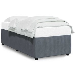 vidaXL Cadre de lit sans matelas gris fonc&eacute; 90x200 cm velours