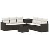 vidaXL Ensemble de Canap&eacute;s 8 pc Noir et blanc cr&egrave;me