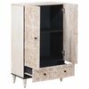 vidaXL Buffet Haut Blanc 60 x 33,5 x 100 cm Bois de mangue massif