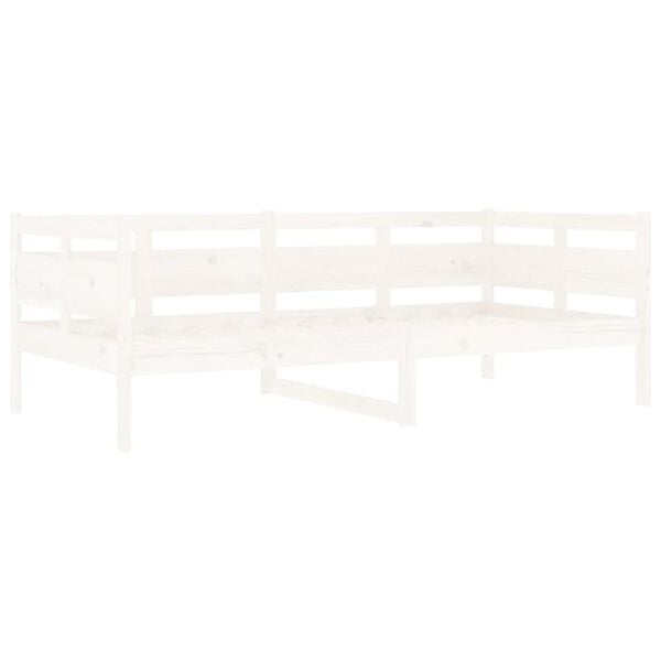 vidaXL Lit de jour sans matelas blanc bois de pin massif 90x190 cm