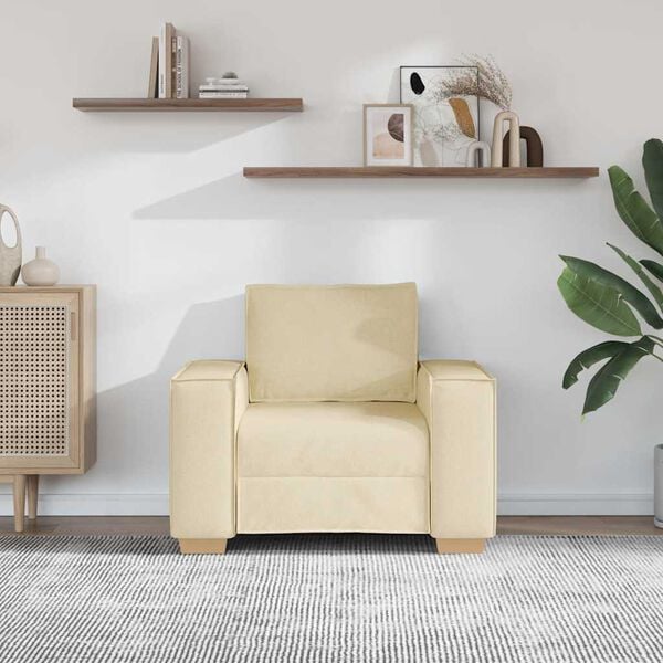 vidaXL Canap&eacute;-chaise Cr&egrave;me 100x78x84 cm Tissu