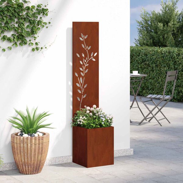 vidaXL &Eacute;cran de confidentialit&eacute; de jardin Rouill&eacute; 32 x 32 x 150 cm