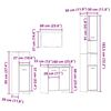vidaXL Ensemble de meubles salle de bain 4 pcs bois d'ing&eacute;nierie