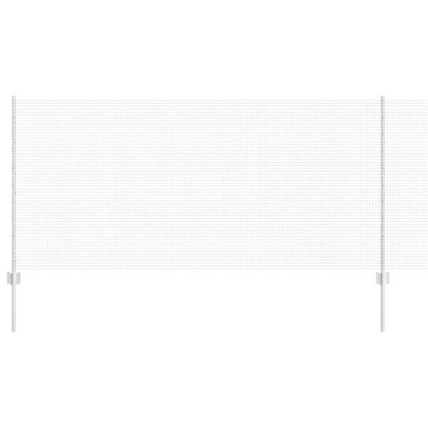 vidaXL Cl&ocirc;ture avec poteau Argent&eacute; 1 x 10 m Acier