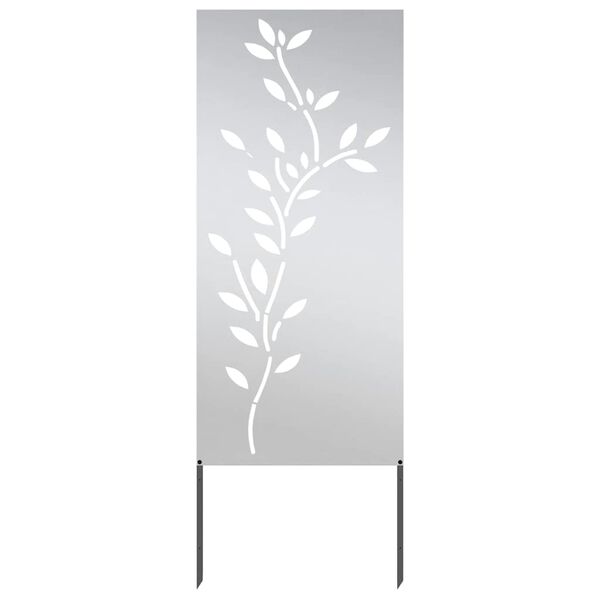 vidaXL &Eacute;cran de confidentialit&eacute; de jardin Floral Argent&eacute; 50 x 140 cm