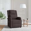 vidaXL Fauteuil de massage Marron fonc&eacute; Tissu