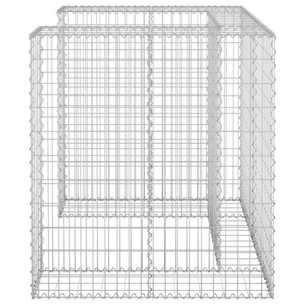 vidaXL Mur en gabion pour poubelle Acier galvanis&eacute; 110x100x110 cm