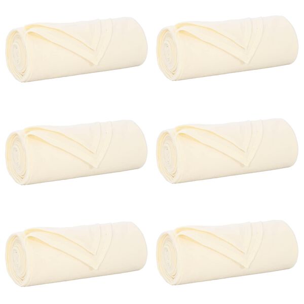 vidaXL Couvertures &agrave; jeter 6 pcs Cr&egrave;me 240 x 220 cm Toison