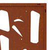 vidaXL D&eacute;coration murale jardin 105x55 cm acier corten design bambou