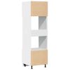 vidaXL Meuble micro-ondes "Lyon" Gris béton 60 x 57 x 207 cm Bois d'ingénierie