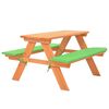 vidaXL Table de pique-nique pour enfants avec bancs 89x79x50 cm Sapin