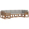vidaXL Ensemble de canap&eacute;s d'ext&eacute;rieur 7 pcs Gris Naturel et Clair