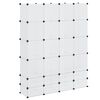 vidaXL Cabinet modulable avec 18 compartiments blanc 37x146x180,5 cm