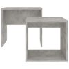 vidaXL Ensemble de table basse Gris béton 48x30x45 cm Bois ingénierie