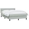 vidaXL Sommier &agrave; lattes de lit et matelas gris clair 140x210cm velours