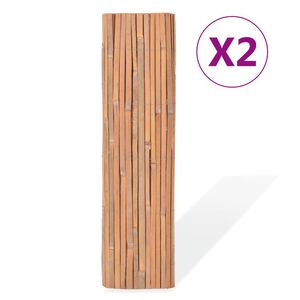 vidaXL Cl&ocirc;tures en bambou 2 pcs 100x400 cm
