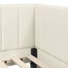 vidaXL Cadre de lit d'angle Crème 100 cm x 200 cm Velours