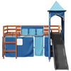 vidaXL Lit mezzanine enfants avec tour bleu 80x200cm bois pin massif