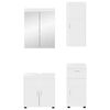 vidaXL Ensemble de mobilier de salle de bain TULUM Blanc brillant