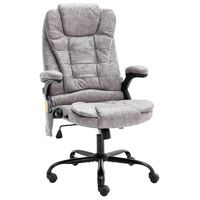 vidaXL Chaise de bureau de massage gris clair similicuir daim