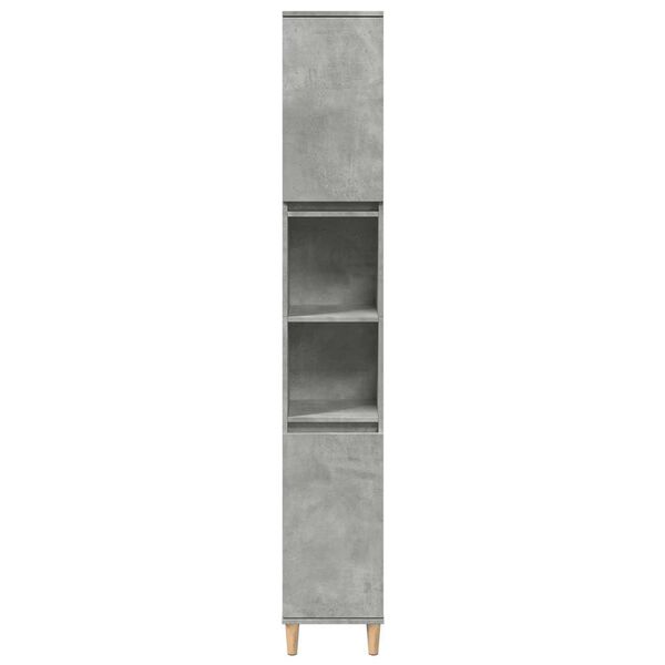vidaXL Armoire de salle de bain gris béton 30x30x190 cm