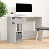 vidaXL Bureau Gris béton 100x50x75 cm Bois d'ingénierie