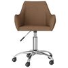 vidaXL Chaise pivotante de bureau Marron Tissu