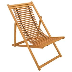 vidaXL Chaise Longue 3 Position Bois d'eucalyptus massif Naturel