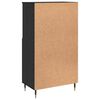 vidaXL Haut Armoire Noir 60 x 36 x 110 cm Bois d'ing&eacute;nierie
