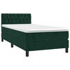 vidaXL Sommier &agrave; lattes de lit avec matelas Vert fonc&eacute; 100x200 cm