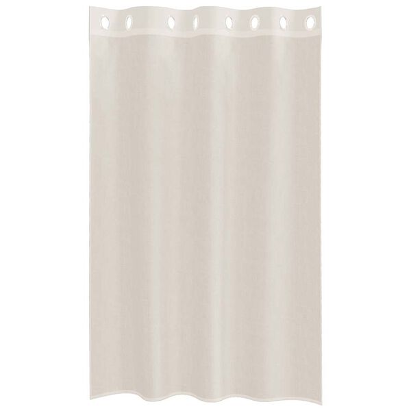 vidaXL Rideaux en voile avec &oelig;illets 2 pcs cr&egrave;me 140x175 cm