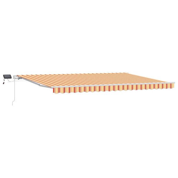 vidaXL Auvent R&eacute;tractable Jaune et Orange 500 &times; 300 cm Tissu et acier