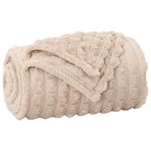 vidaXL Jet&eacute; Beige 150 x 130 cm 0.5 kg Toison