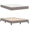 vidaXL Lit &agrave; ressorts avec matelas Taupe 160 x 200 cm tissu