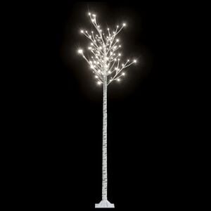 vidaXL Sapin de No&euml;l 200 LED blanc froid Saule 2,2 m Int/Ext